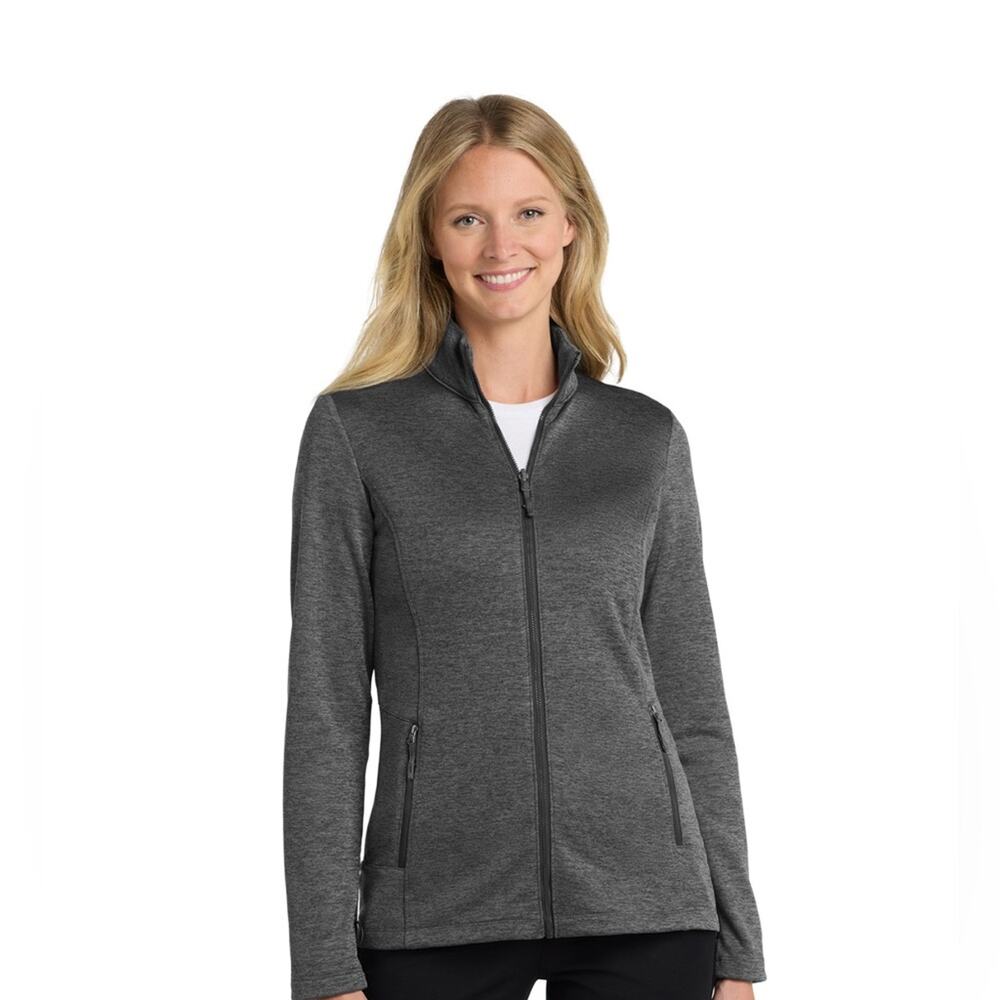 Port Authority Women’s XXL Gray Full Zip Jacket Lightweight NWOT Pockets